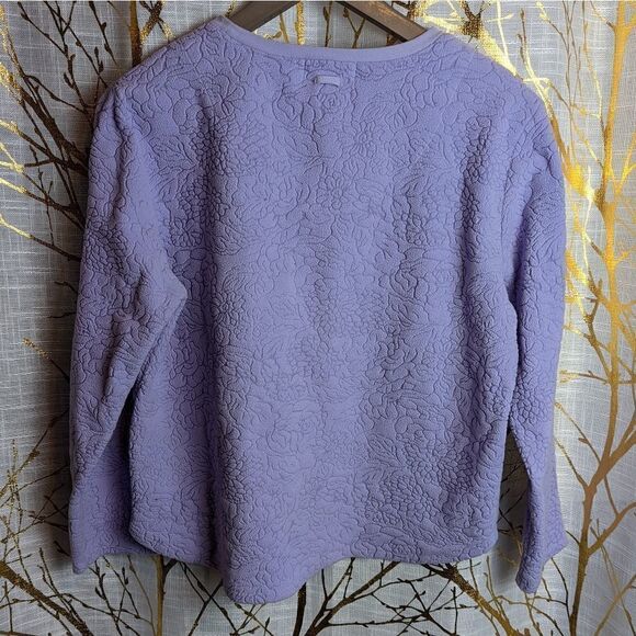 oscar de la renta textured fleece pullover - Picture 3 of 4